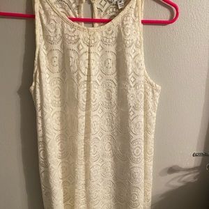 Cream white lace dress